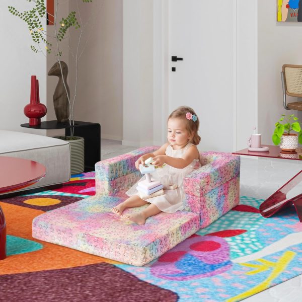 Kids Convertible Sofa Bed - Fold Out Couch & Lounger for Toddlers - Image 5