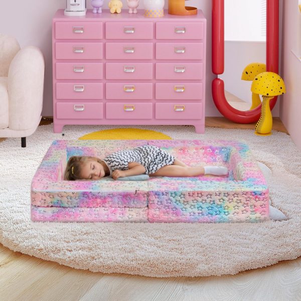 Kids Convertible Sofa Bed - Fold Out Couch & Lounger for Toddlers - Image 6