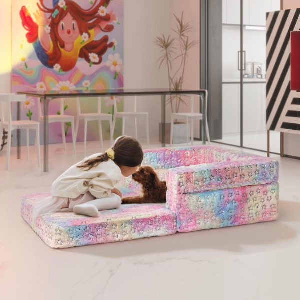 Kids Convertible Sofa Bed - Fold Out Couch & Lounger for Toddlers - Image 7