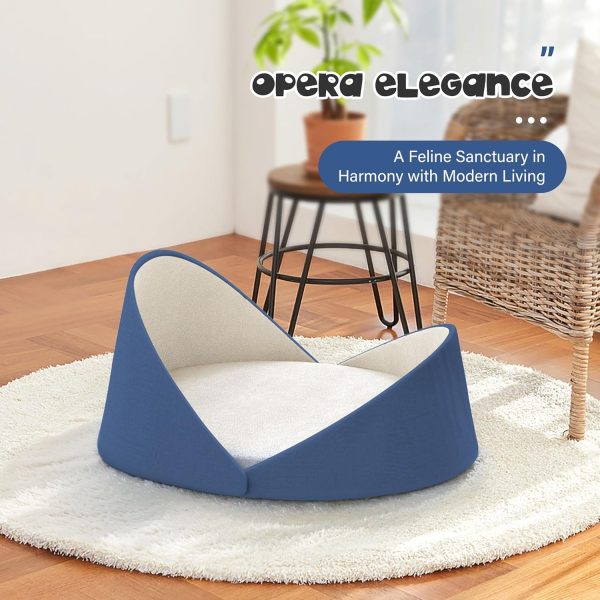 Large Shell Shaped Cat Couch - Modern Cat Bed - Image 2