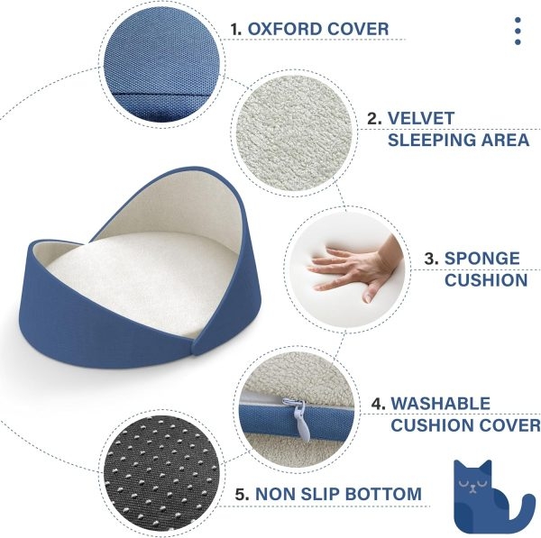 Large Shell Shaped Cat Couch - Modern Cat Bed - Image 3