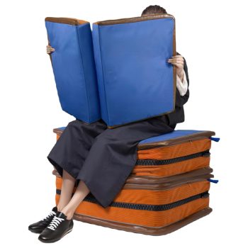 Foldable Book Shaped Floor Pillow Cushion, Unique Fun Gift