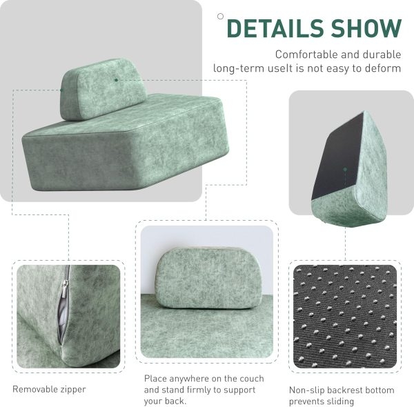 Curved Sectional Sofa with Pillows for Living Room - Image 6