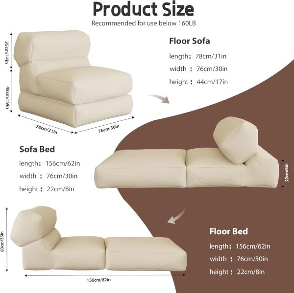 Versatile Fold-Out Couch & Chair Bed for Home/Outdoor - Image 9