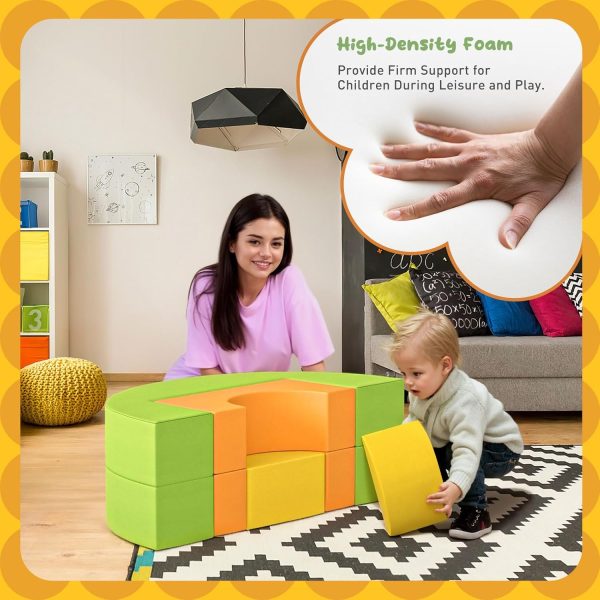 Modular Kids Play Couch - Creative Foam Building Fort - Image 2