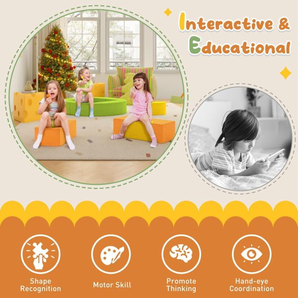 Modular Kids Play Couch - Creative Foam Building Fort - Image 6