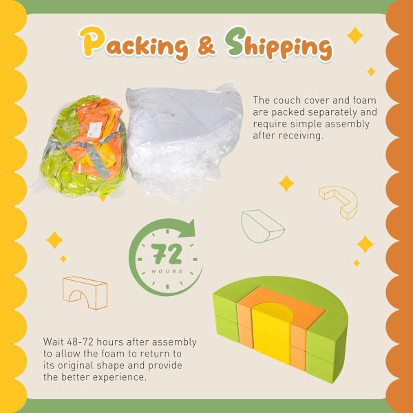 Modular Kids Play Couch - Creative Foam Building Fort - Image 7