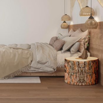 wood log ottoman pouf cushion 06