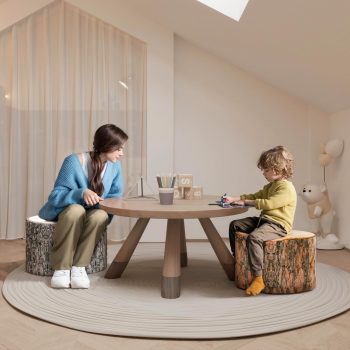 wood log ottoman pouf cushion 07