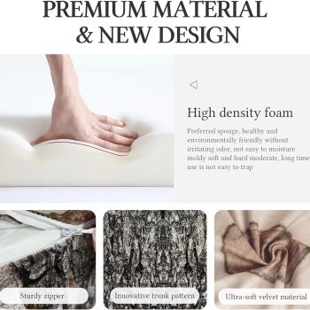 wood log ottoman pouf cushion 08