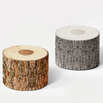 wood log ottoman pouf cushion 10